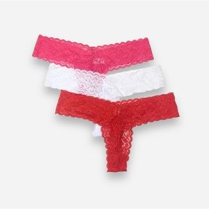 🌸New🌸 3pk lace thong panty lot XL